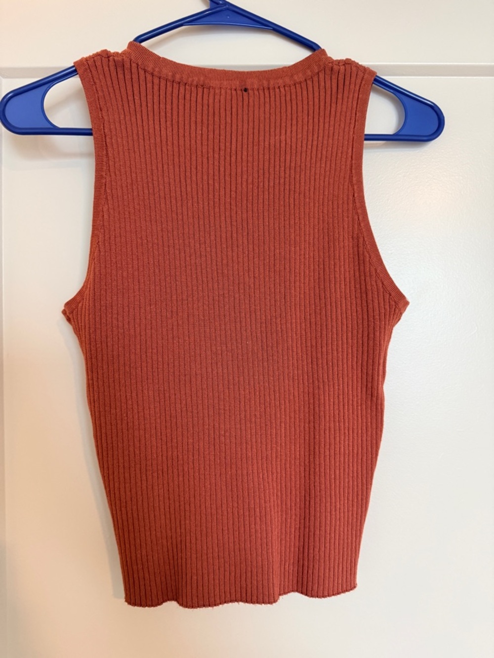 Lulus Conceptually Chic Rust Brown Ribbed Knit Button-front Tank Top - Size L - Picture 5 of 5